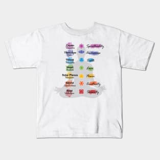 Seven Chakra Centres Healing Meditation Kids T-Shirt